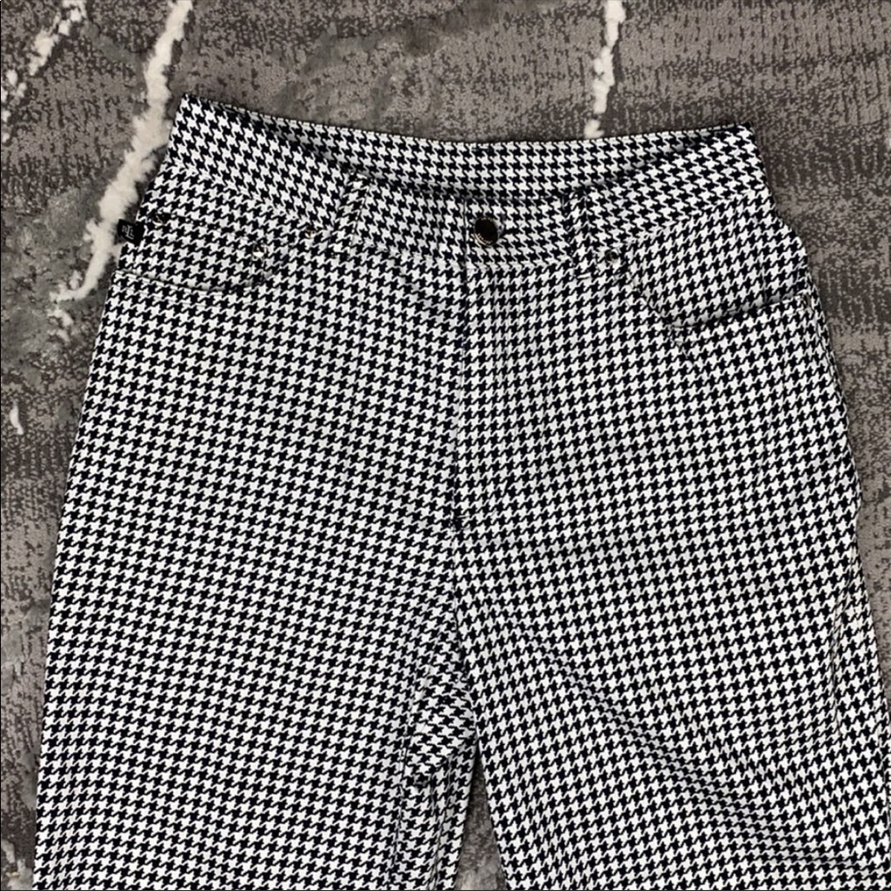 Lauren Ralph Lauren Houndstooth Design Capris in Black & White EUC - Picture 3 of 8